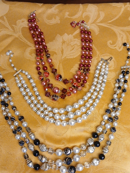 Jewelry - Elegant Vintage Multi-Strand  Beaded Necklaces